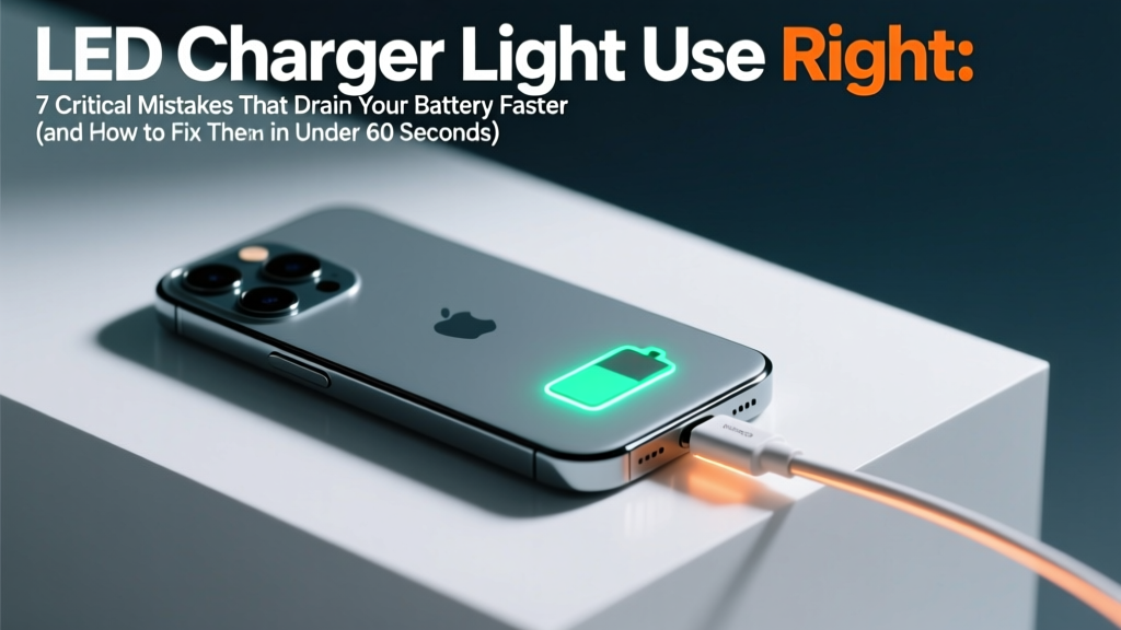 LED Charger Light Use Right: 7 Critical Mistakes That Drain Your Battery Faster (and How to Fix Them in Under 60 Seconds)