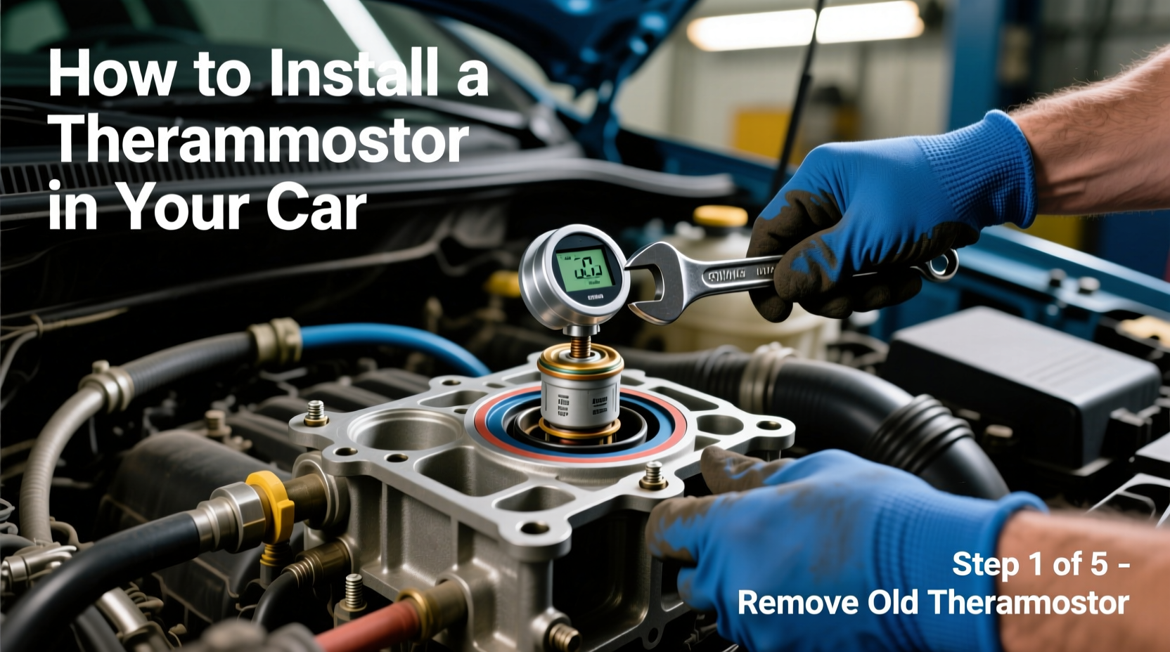 how to put a thermostat in a car