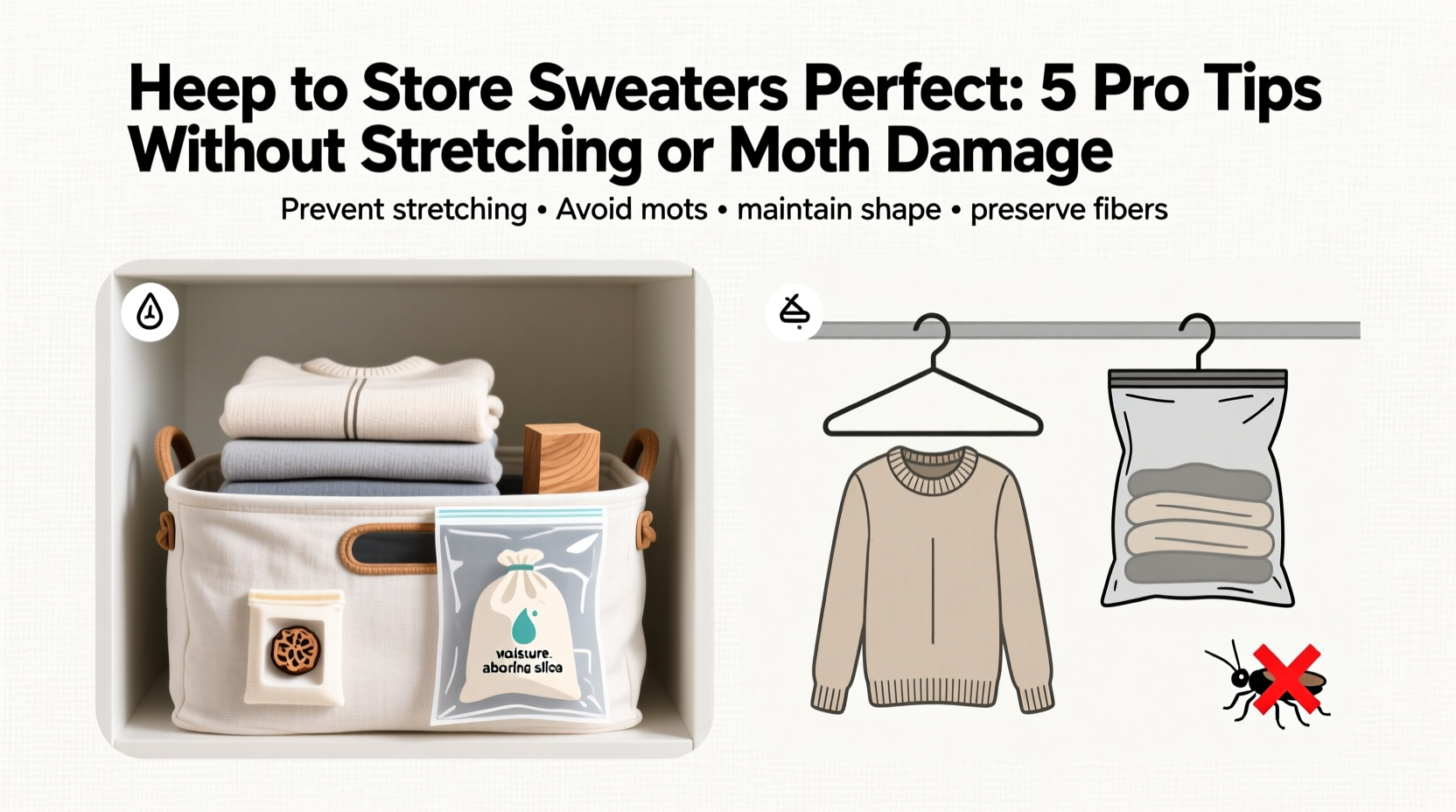 how to store sweaters so they dont stretch out or get moth holes