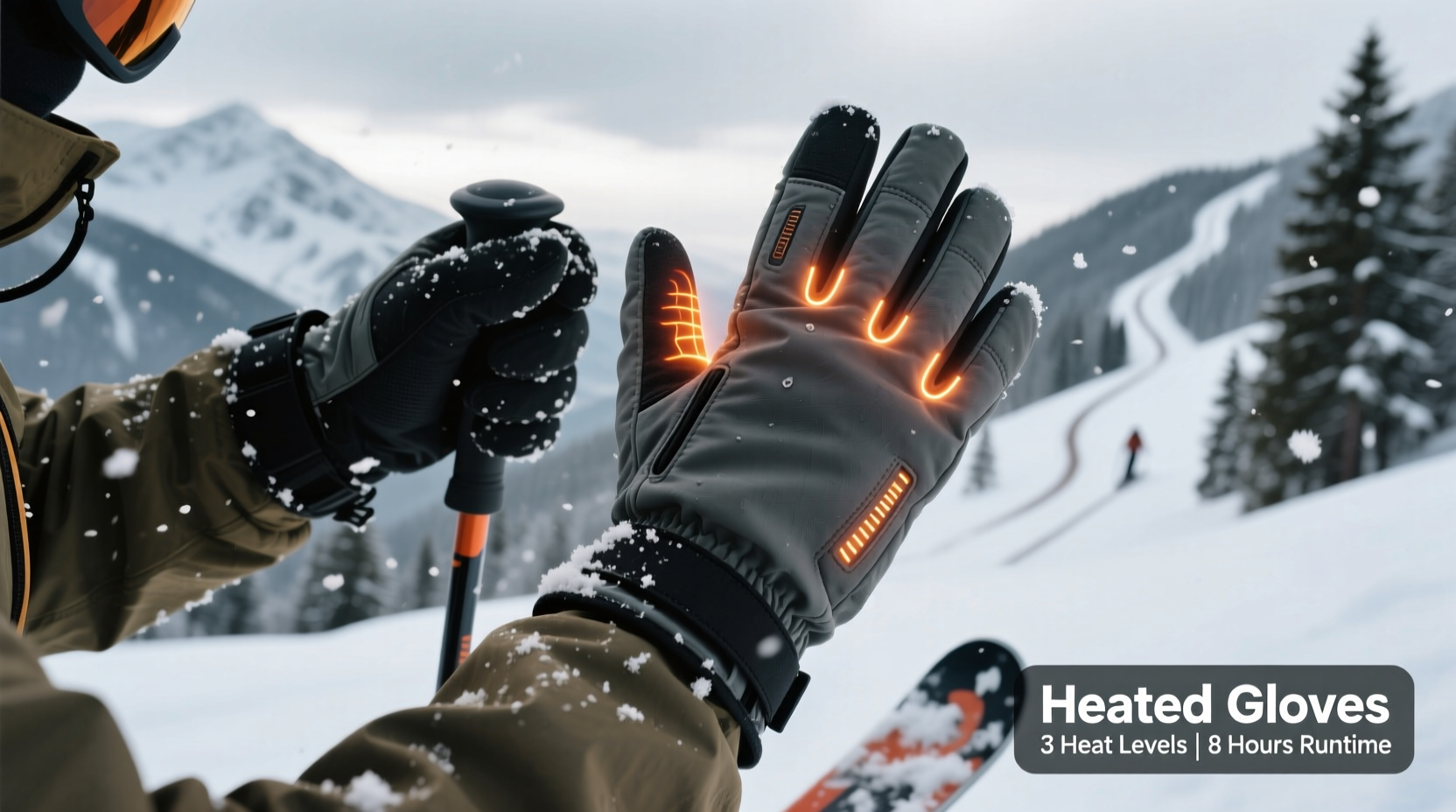 do heated gloves work for skiing or just short walks in snow