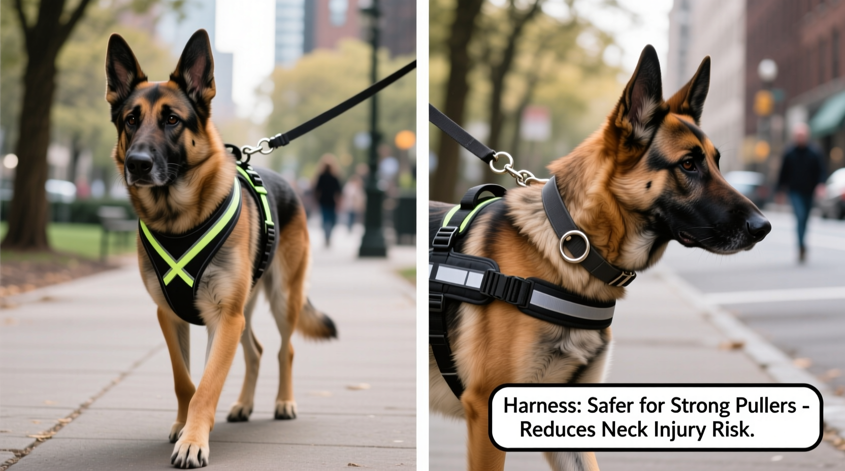 harness vs collar for dogs which is safer for strong pullers during walks