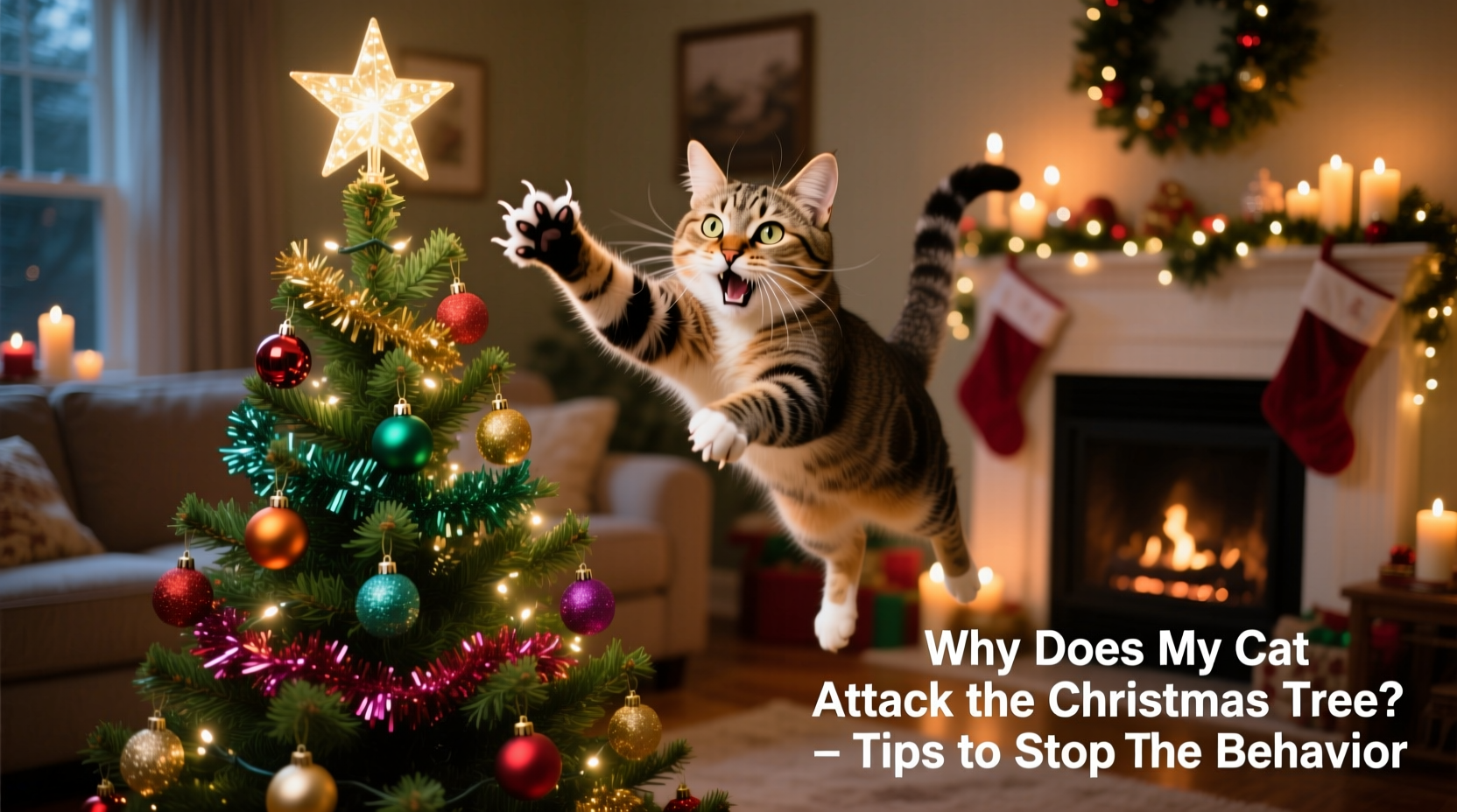 why does my cat attack the christmas tree and how to stop the behavior