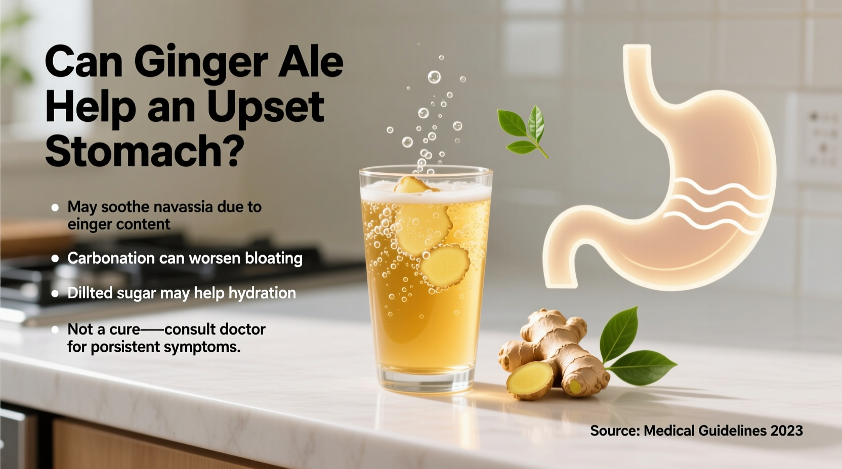 Ingwerlimonade bei Magenschmerzen: Wann sie hilft & wann nicht