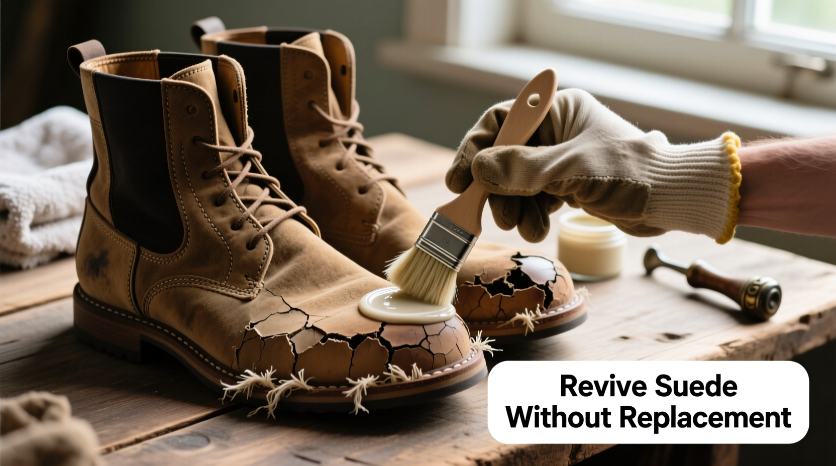 how to revive dry ends on suede boots without buying new ones