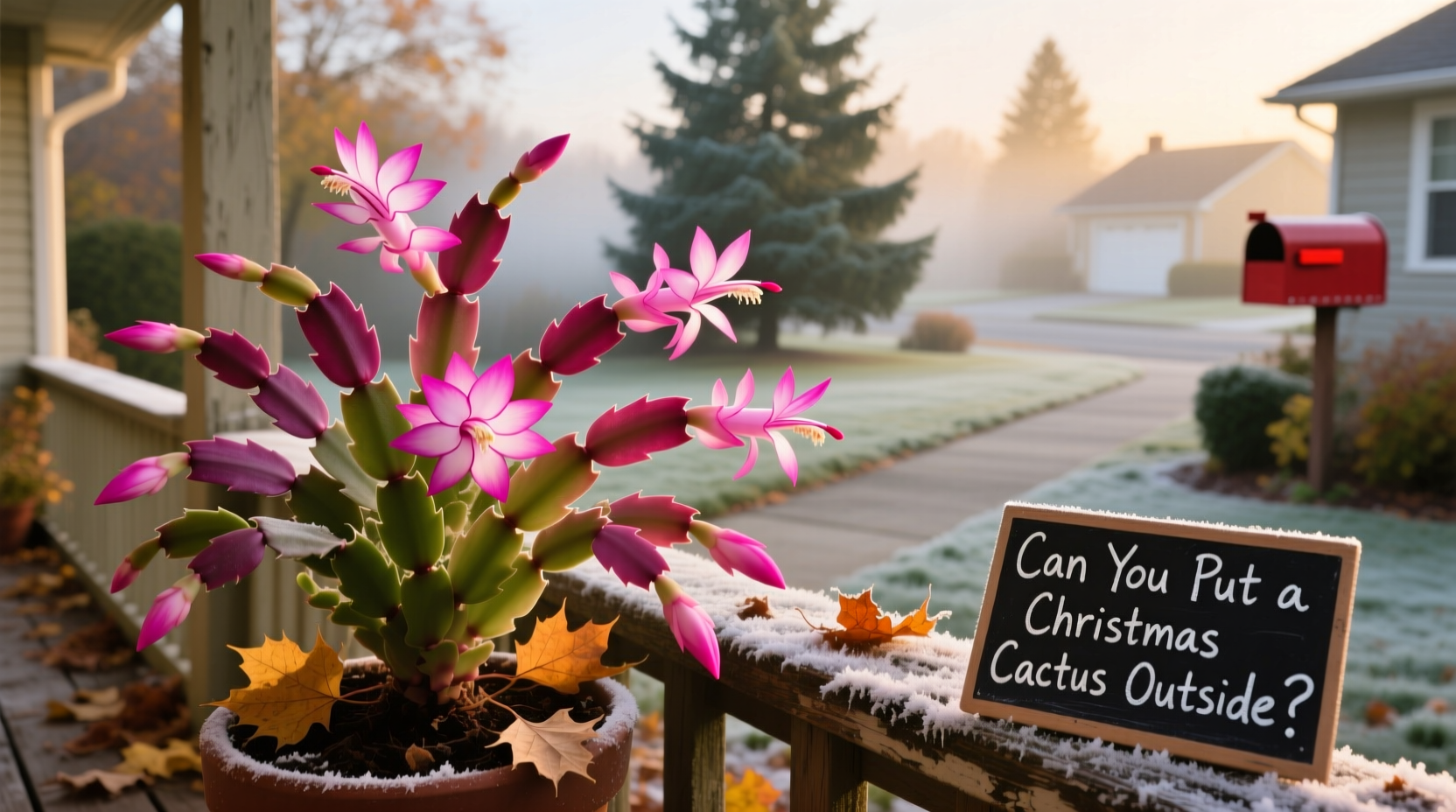 can you put a christmas cactus outside
