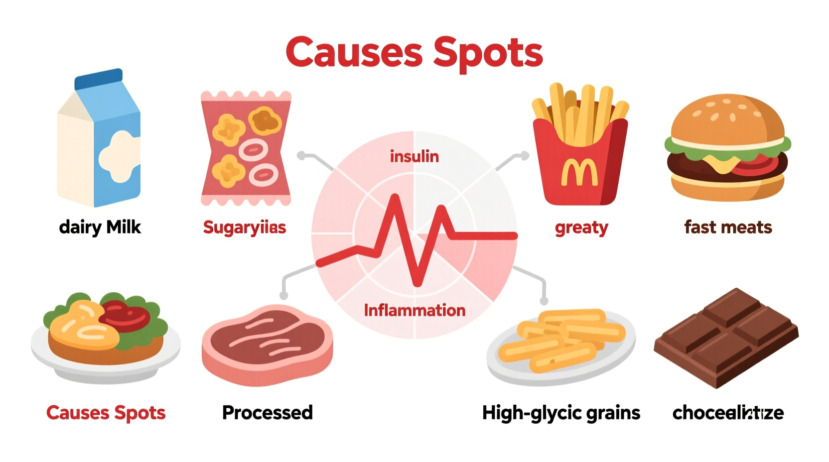 what foods cause spots