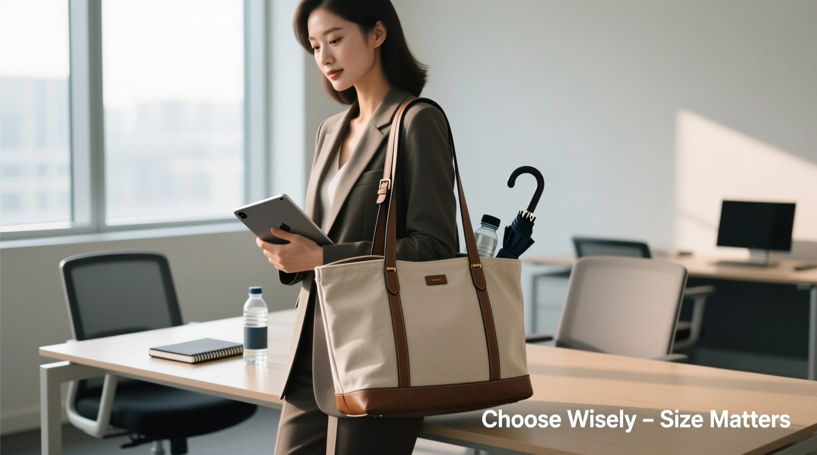how to choose the right size tote bag for work without overloading your shoulder