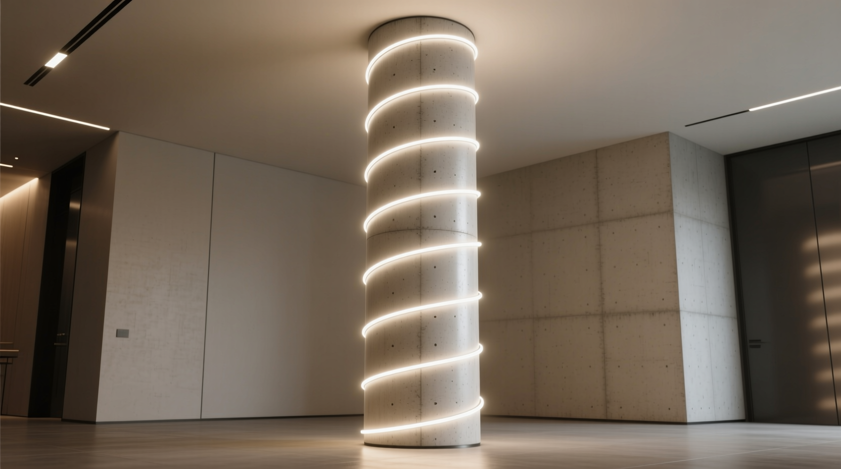 how to wrap a column with lights evenly without visible gaps
