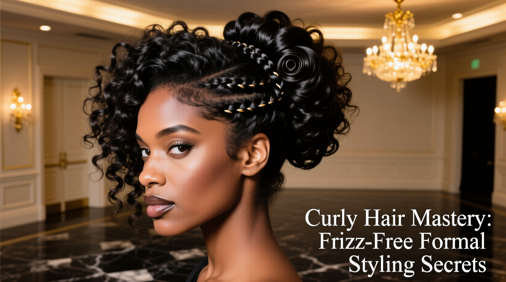 how to style curly hair for formal events without frizz control secrets