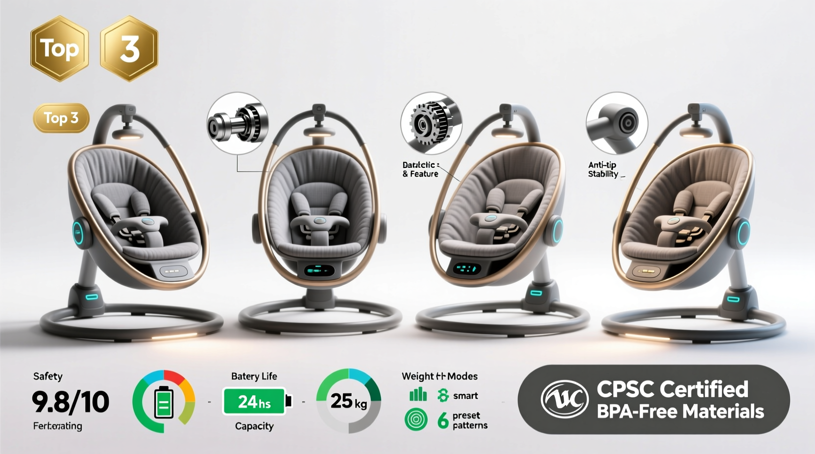 best selling electric baby swings