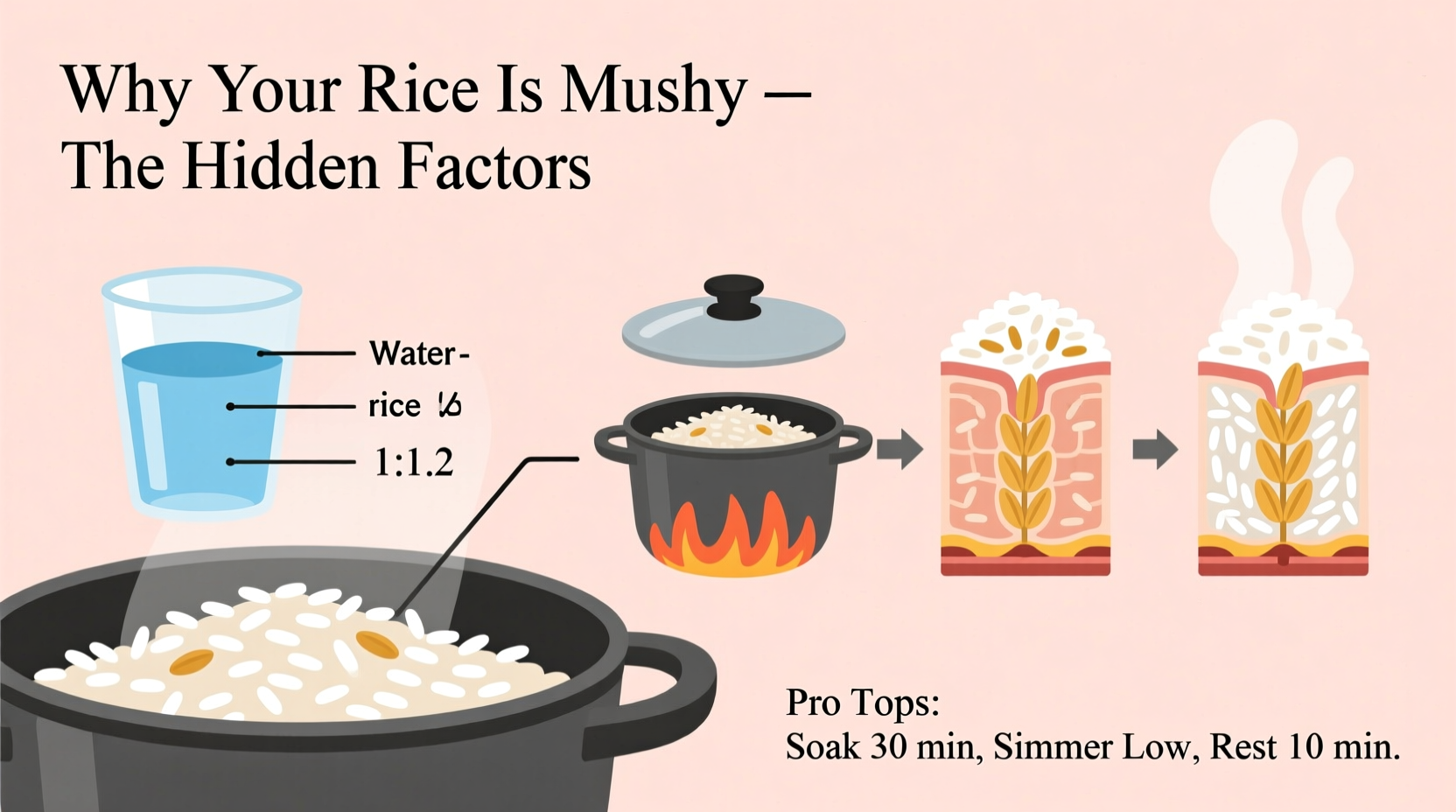 why does my rice always come out mushy fixing water ratios and timing