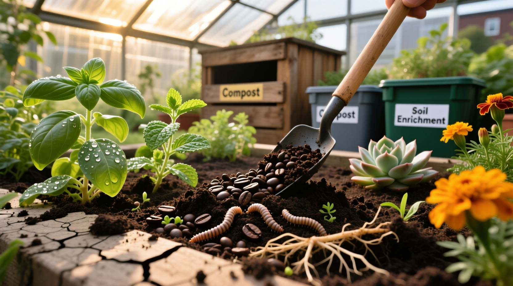 coffee grounds garden uses