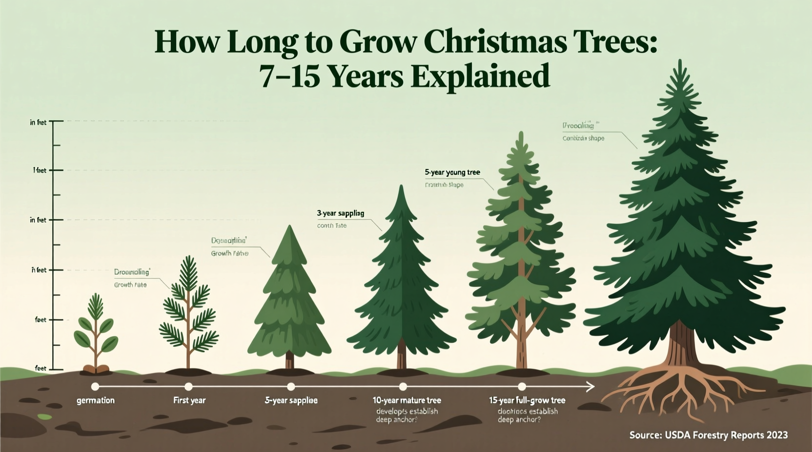 how long does it take to grow christmas trees
