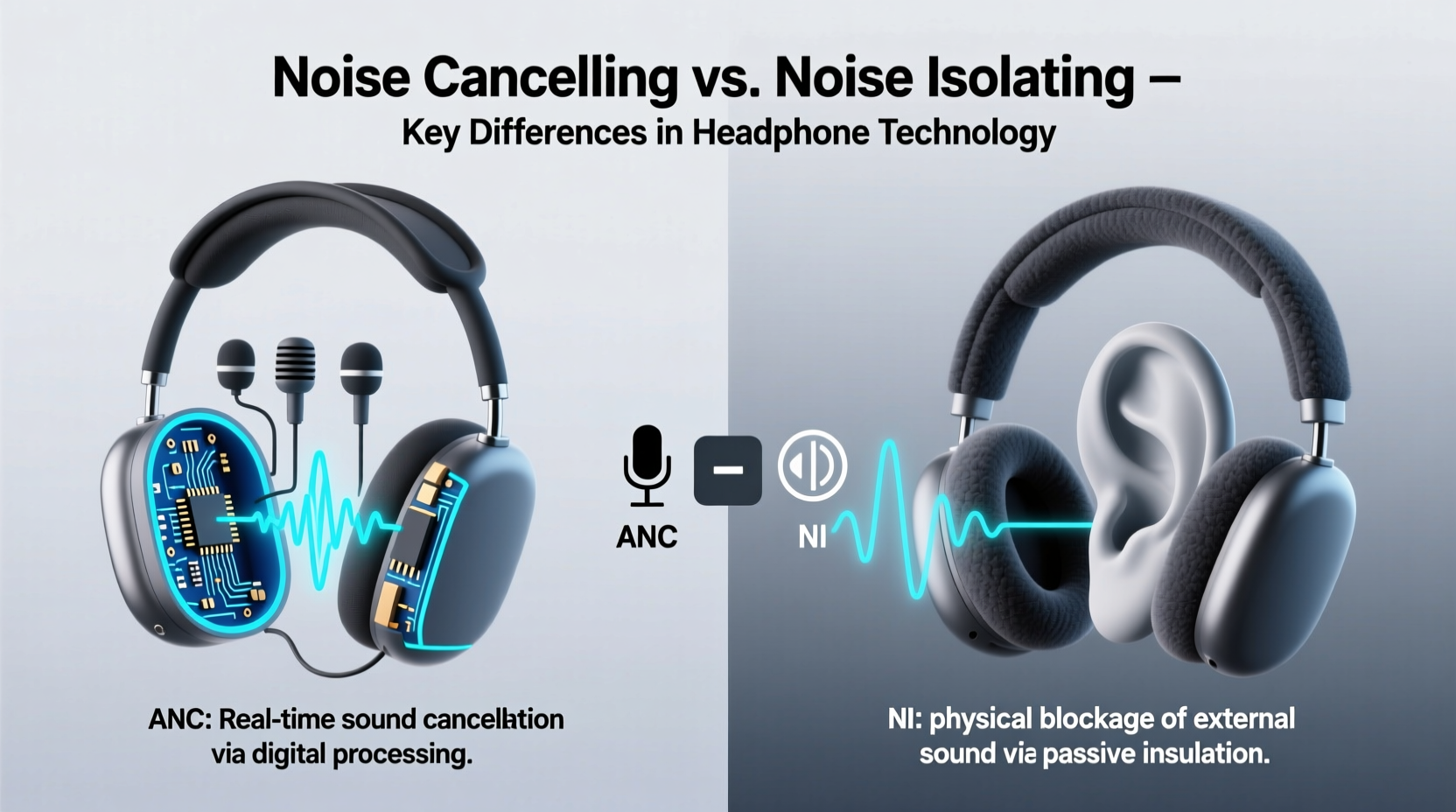 noise cancelling vs noise isolating distinct differences in headphone tech