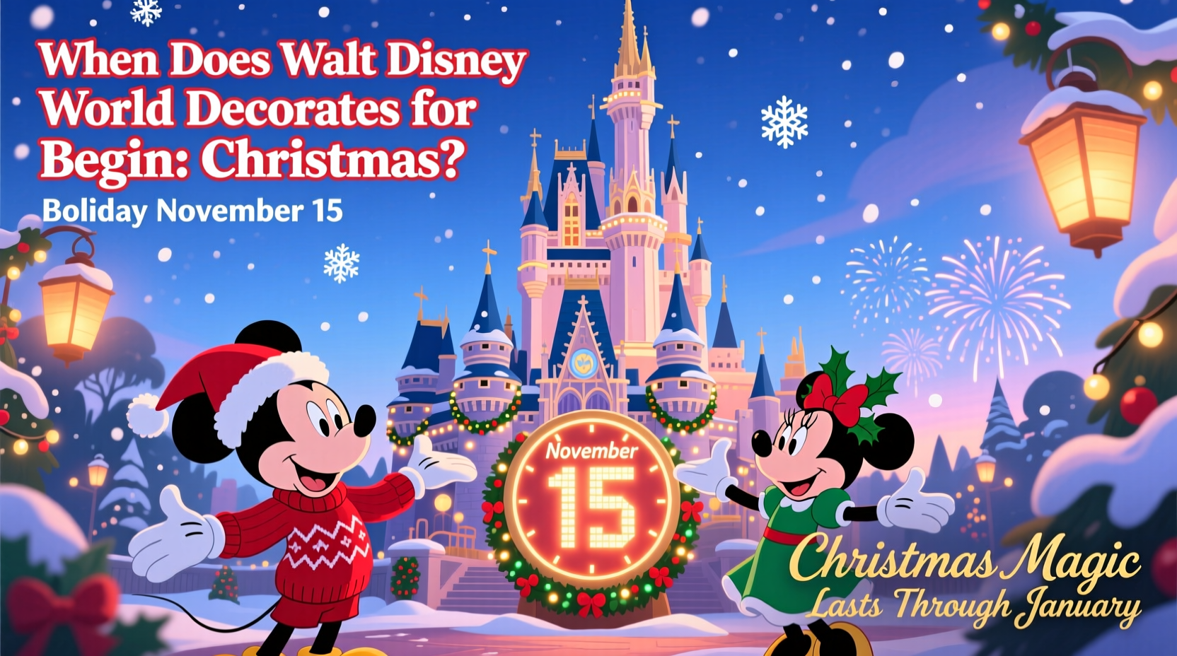 when does walt disney world decorate for christmas