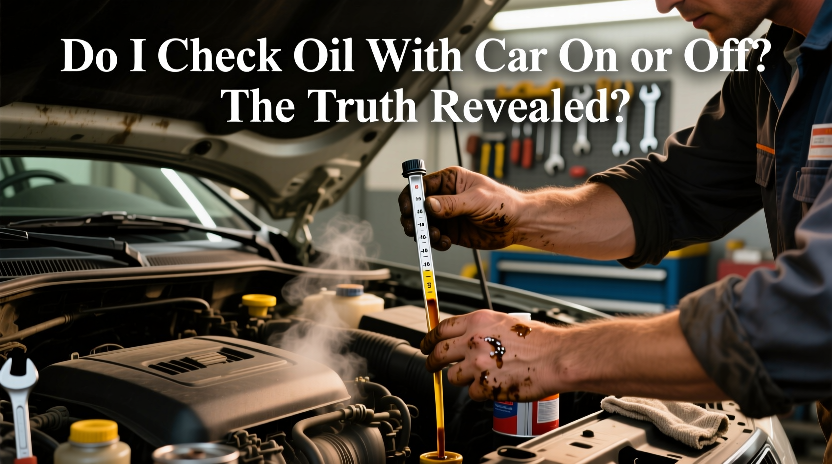 do i check oil with car on or off