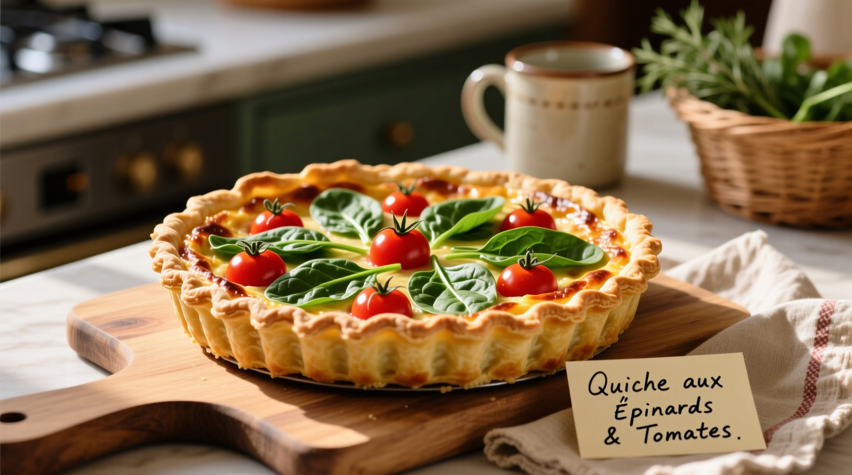 Perfect Spinach Tomato Quiche Recipe in 50 Minutes