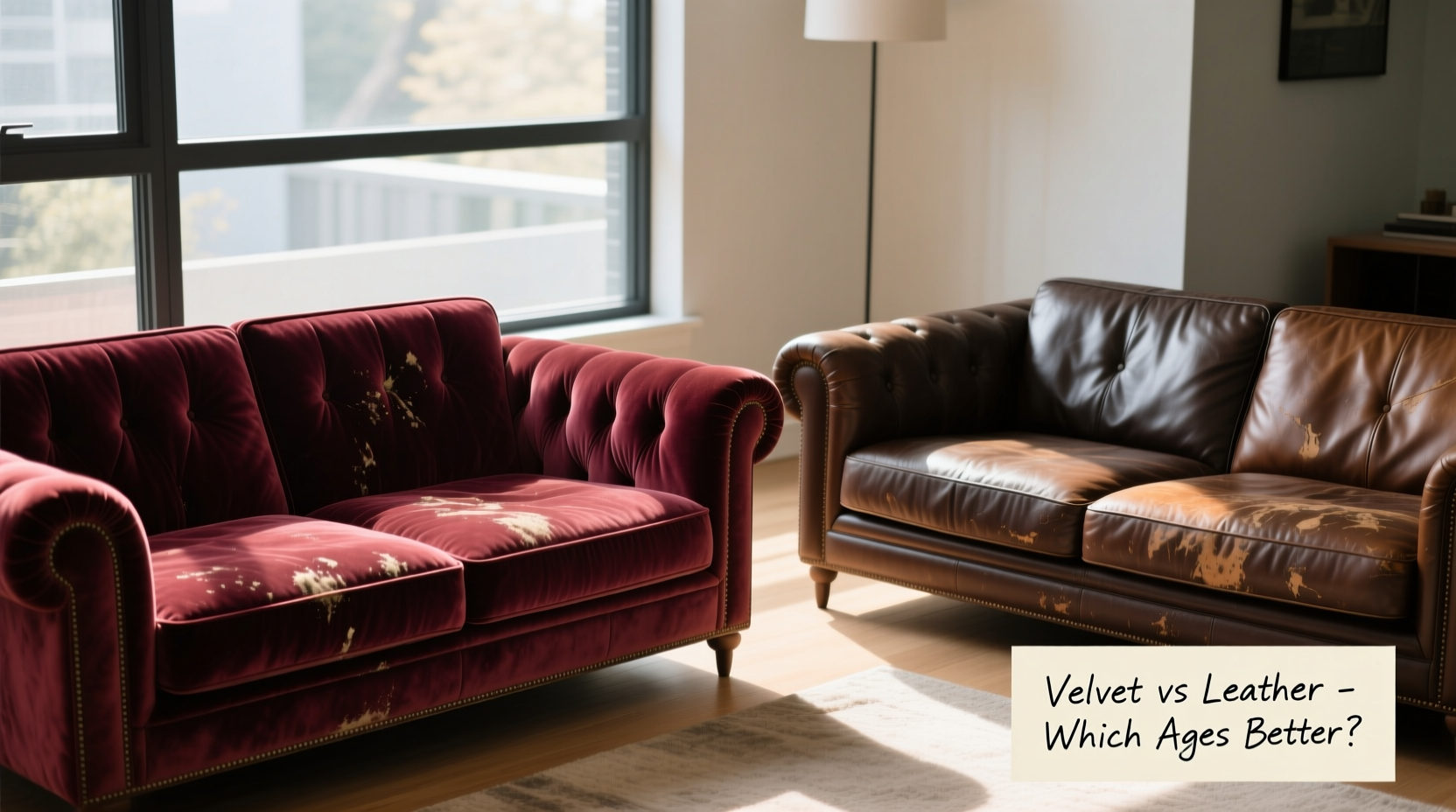 velvet sofa vs leather which ages better with daily use