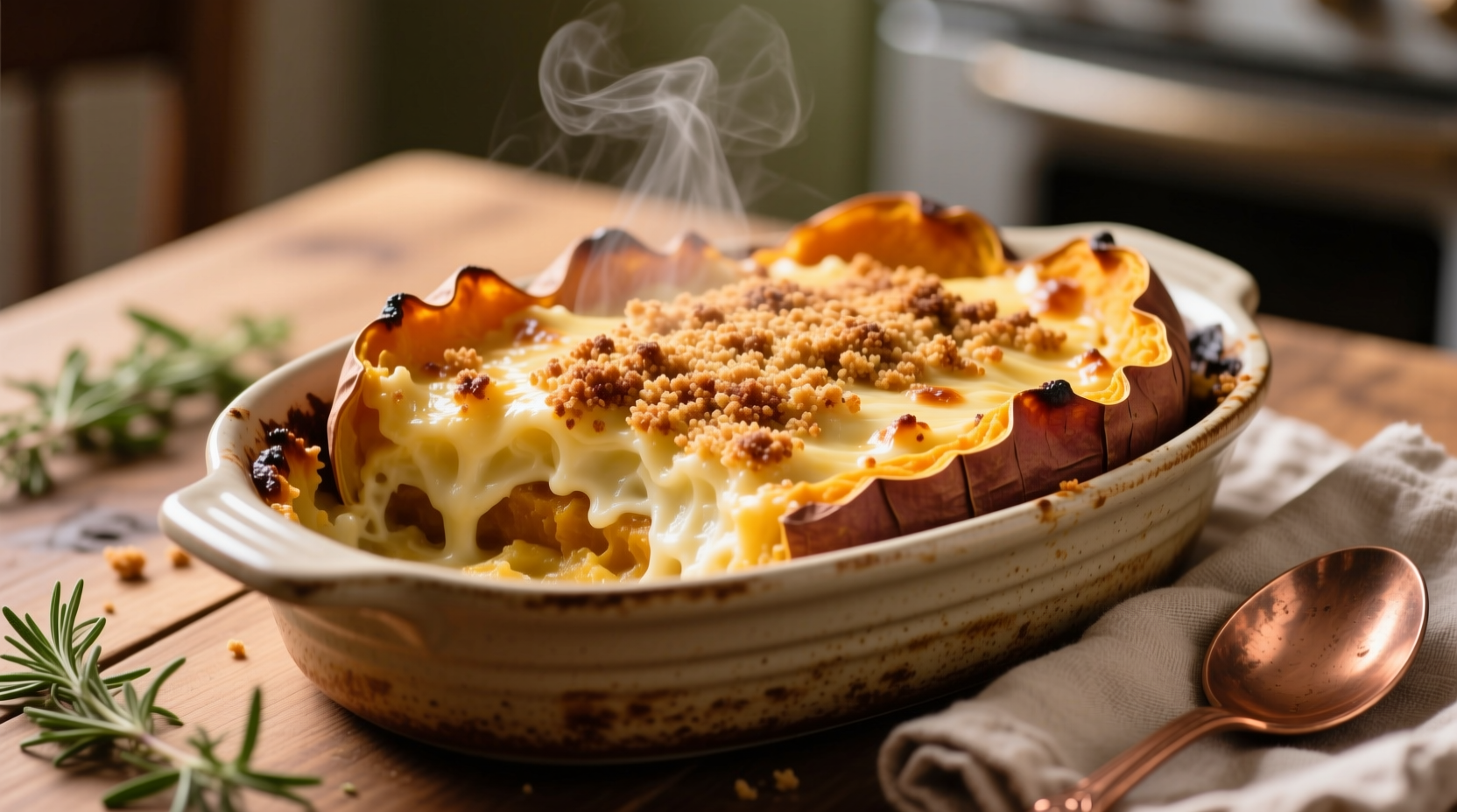these 3 ingredient scalloped sweet potatoes are incredi