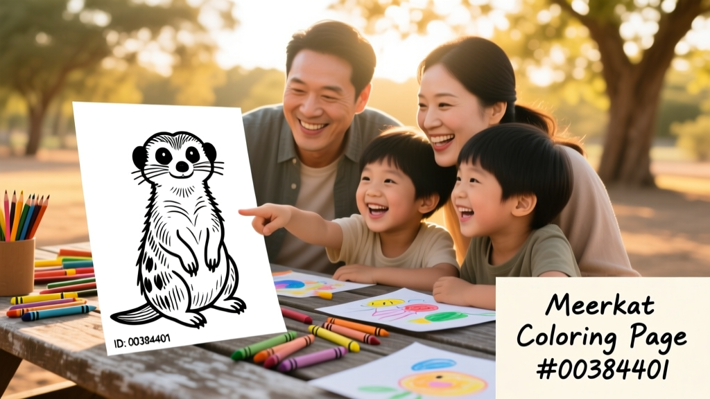 Meerkat Coloring Pages: A Research-Backed Tool for Calming Anxious Children and Strengthening Parent-Child Connection