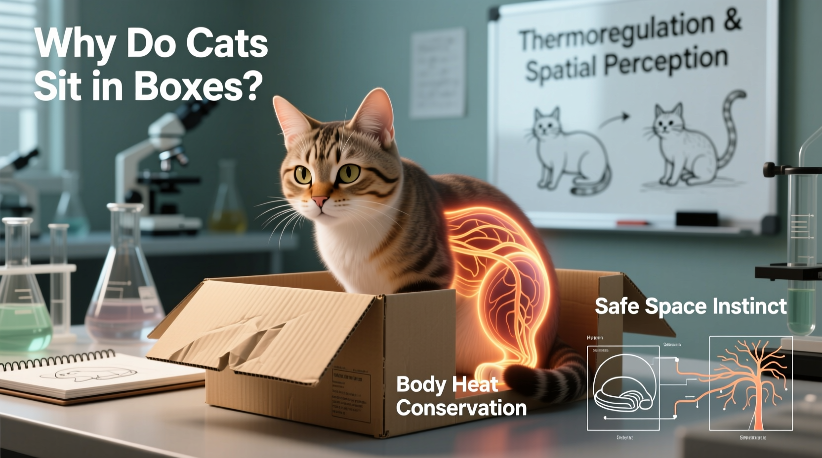 why do cats sit in boxes science behind their odd behavior