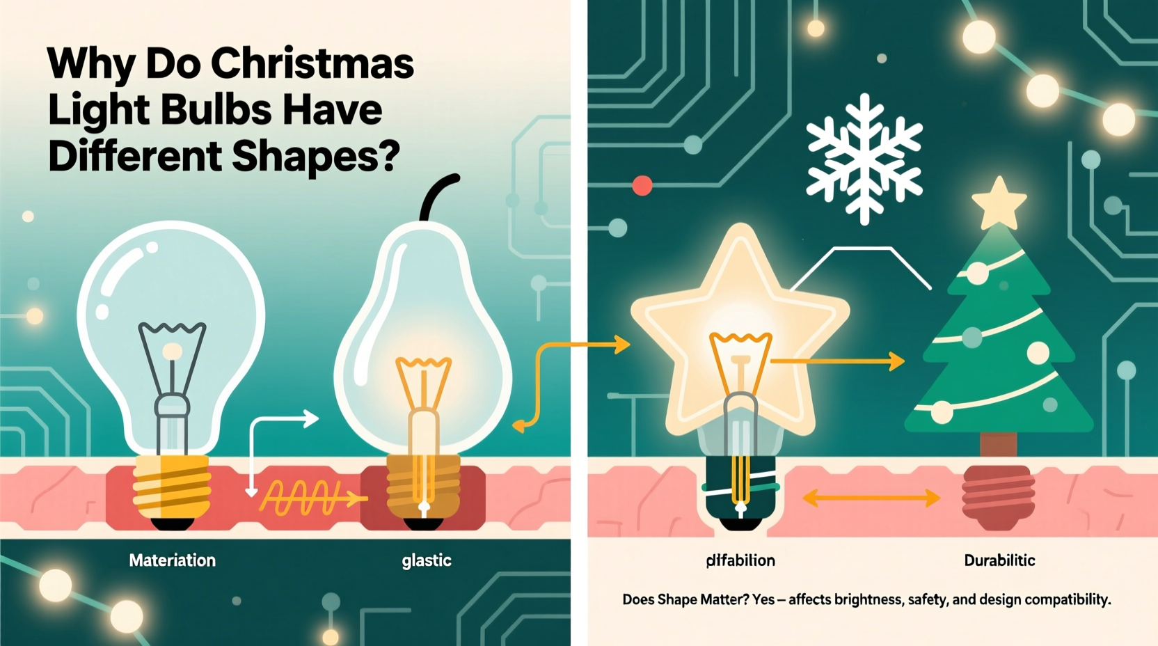 why are certain christmas light bulbs shaped differently and does it matter