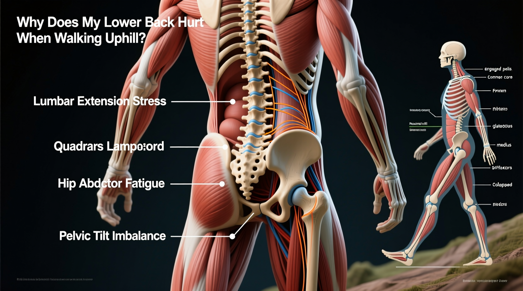 why does my lower back ache when walking uphill and how to correct it