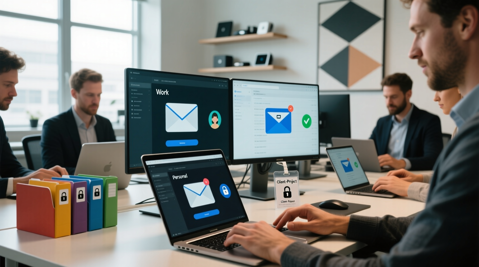use identities to manage e mail accounts