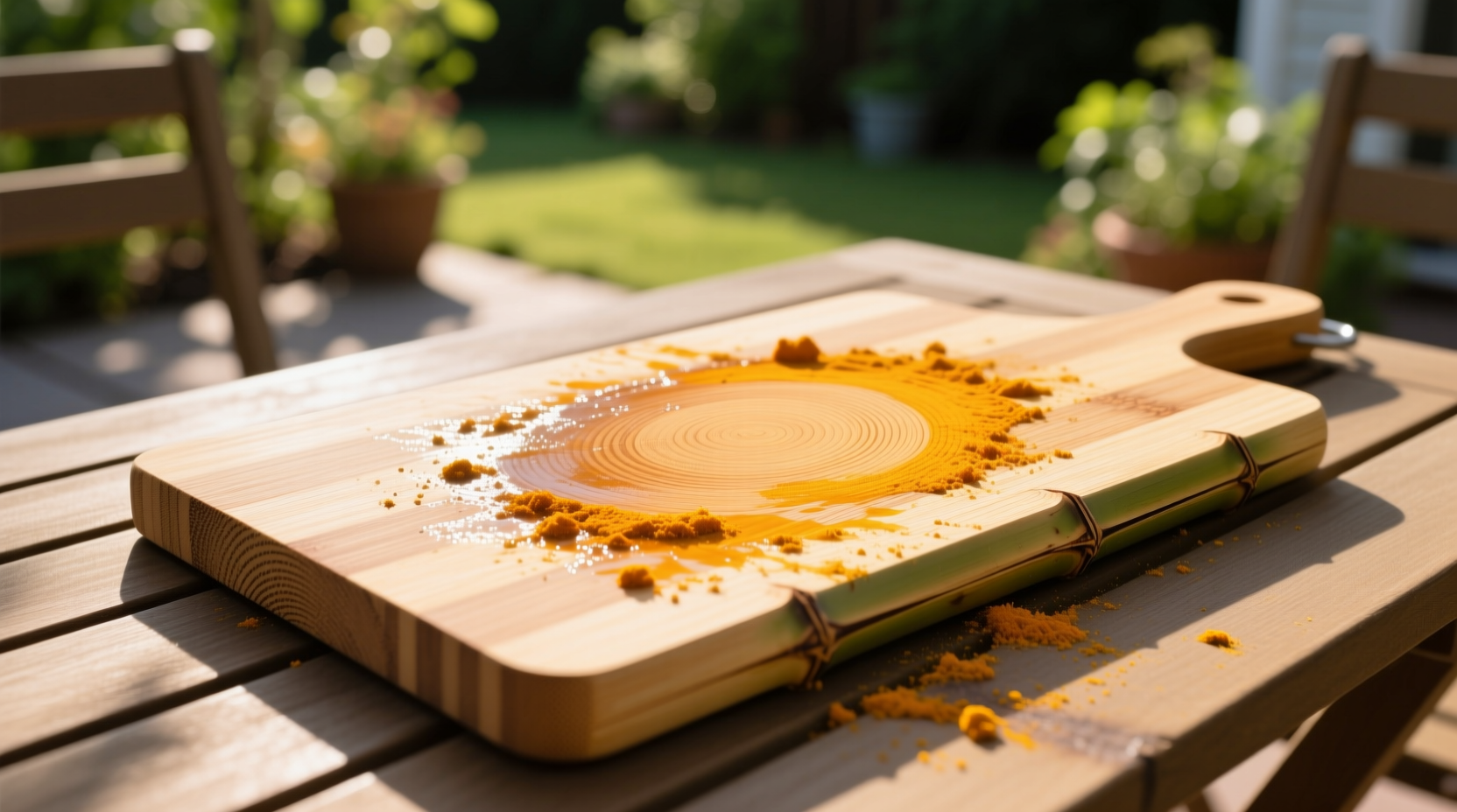 sunlight turmeric stain removal for bamboo boards