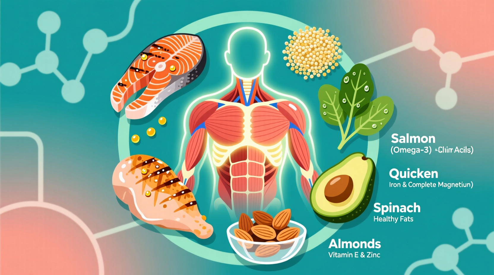 Nutrient-dense foods supporting muscle development
