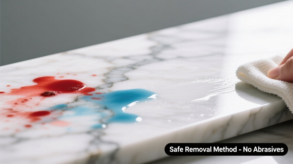How to Remove Food Coloring from Marble Safely