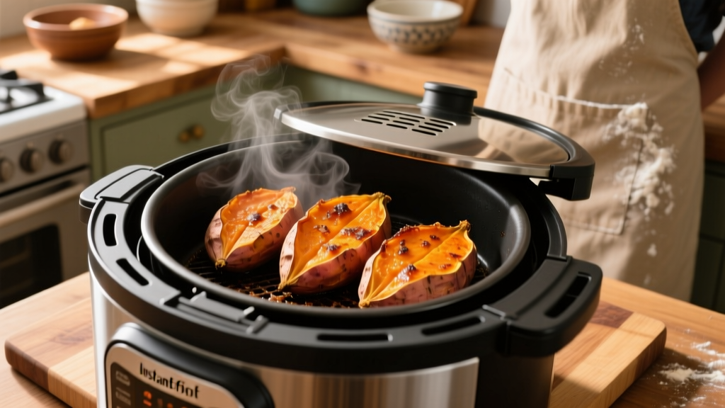 Sweet Potatoes in Instant Pot Air Fryer Lid: Crispy & Easy