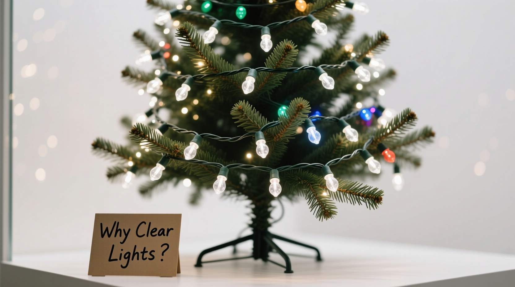 why are prelit trees often sold with clear lights instead of colored ones