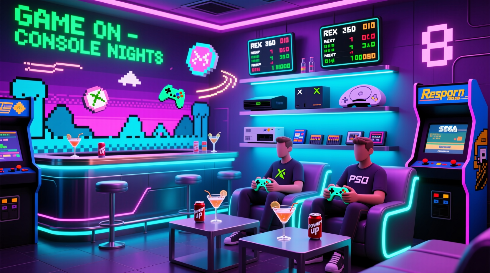 How To Organize A Gaming-themed Mini Bar For Console Nights