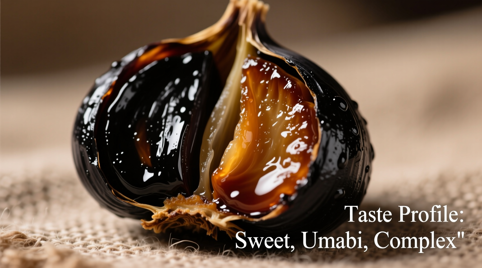 Schwarzer Knoblauch neben weißem Knoblauch zum Vergleich der Textur