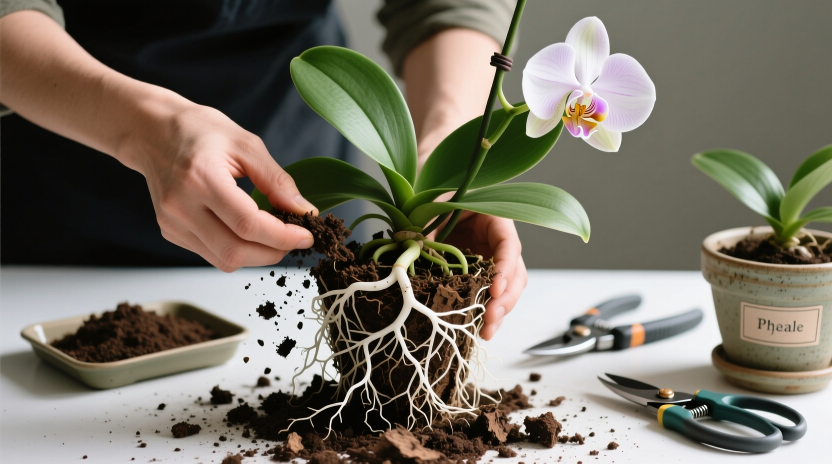 how to repot orchids