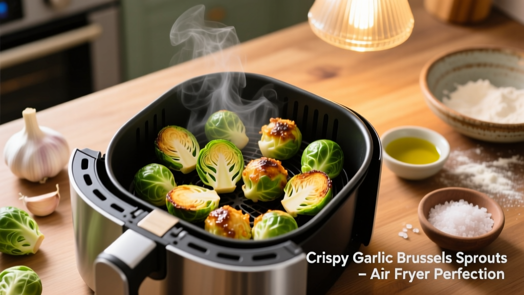 Garlic Brussels Sprouts in Air Fryer (Crispy & Easy!)