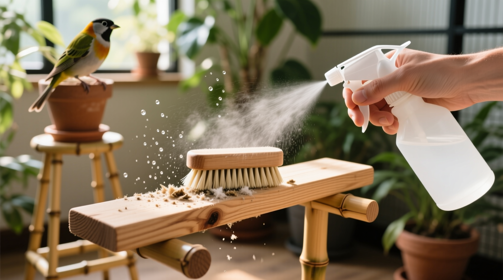 eco friendly bird perch cleaning tips
