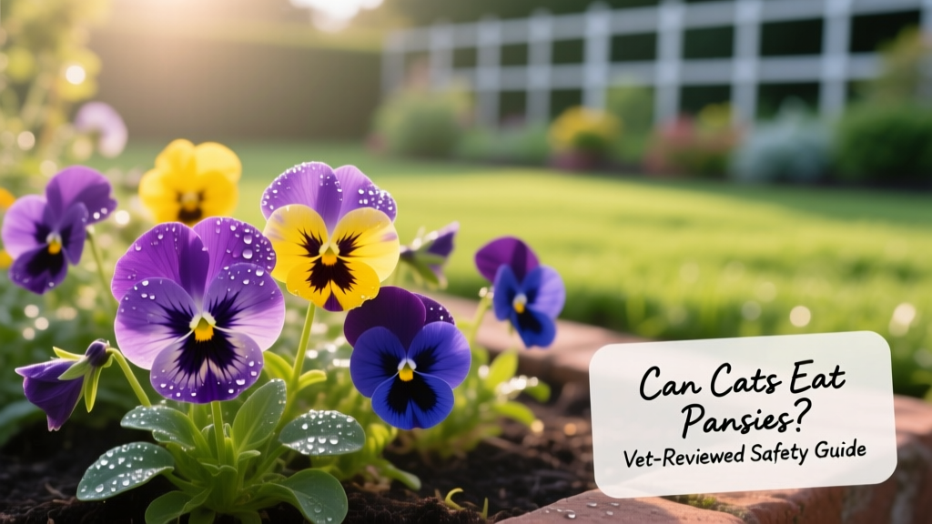 Close-up of vibrant pansy flowers in a sunlit garden bed