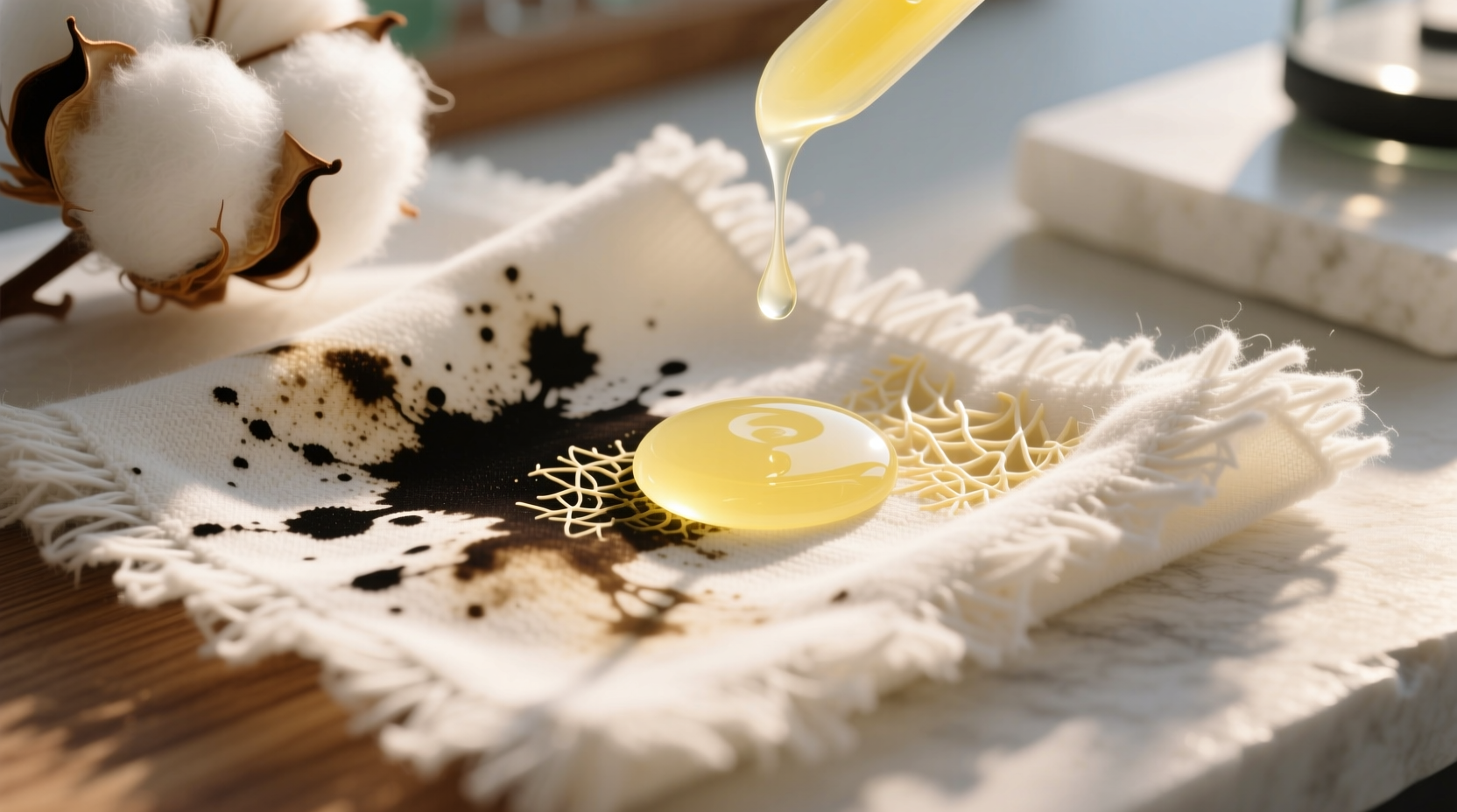 remove ink stains from organic cotton naturally