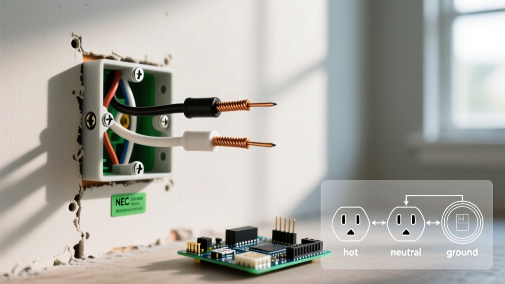 Beginner Basic Electrical Outlet Wiring Diagram With 2 Wires Explained