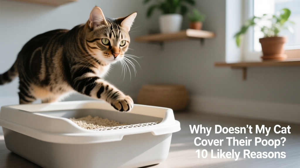 Close-up of a cat stepping into a clean, shallow litter box
