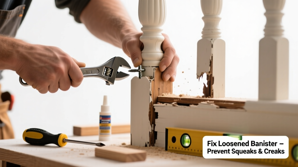 How to Fix a Loose Banister Making Creaking or Squeaking Noises
