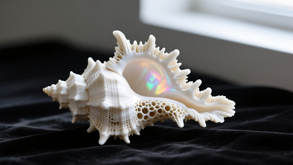 Macro shot of genuine Spondylus shell matrix showing natural white chalky inclusions and porous texture against dark velvet.