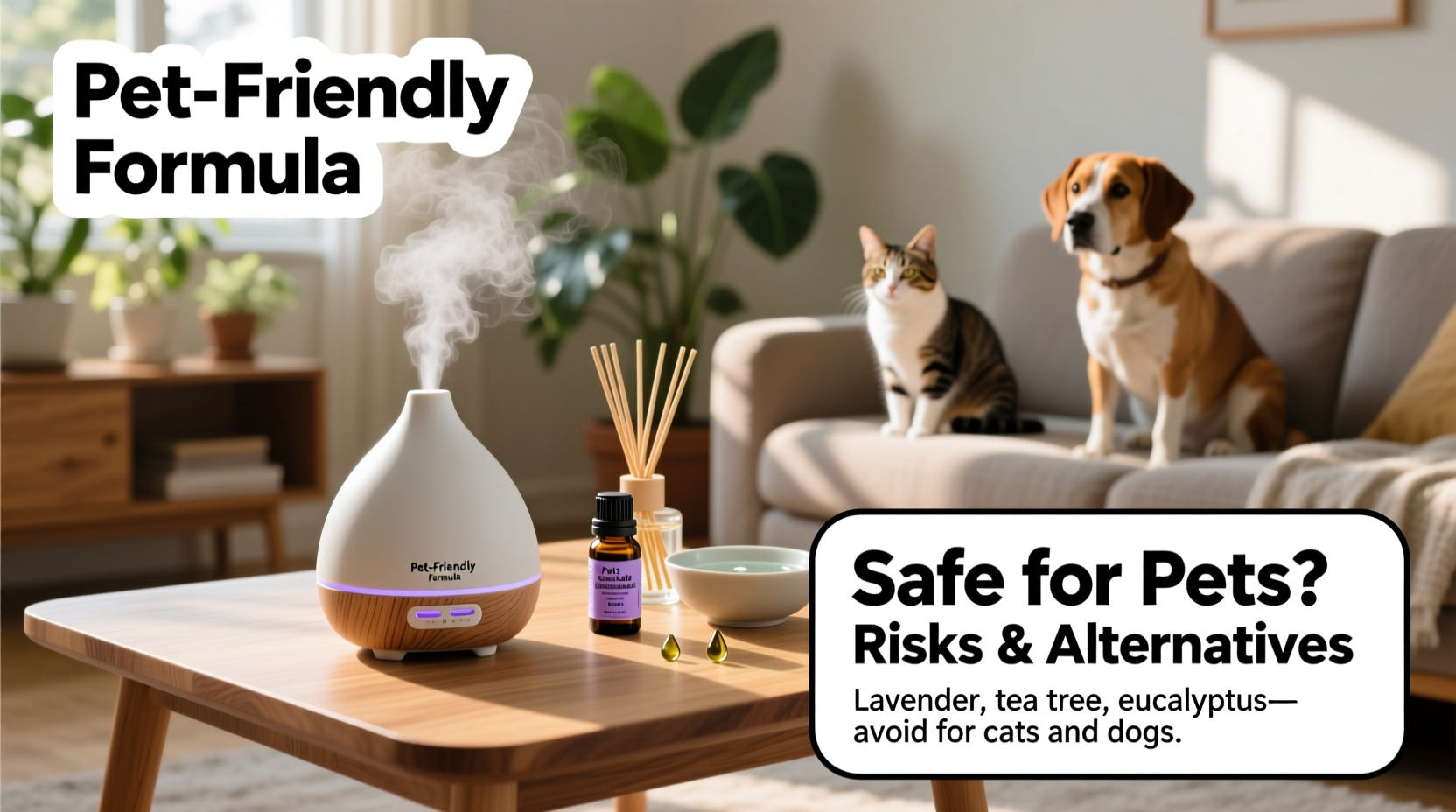 are essential oil diffusers safe for pets risks and pet friendly alternatives
