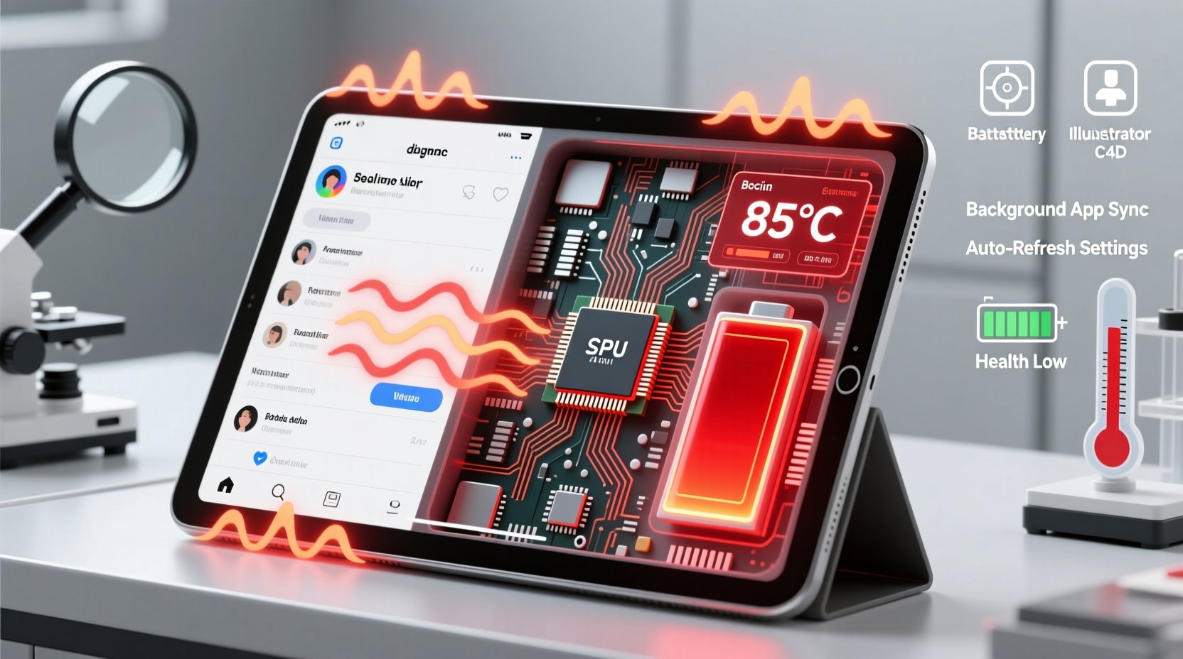 why is my tablet overheating when only browsing social media