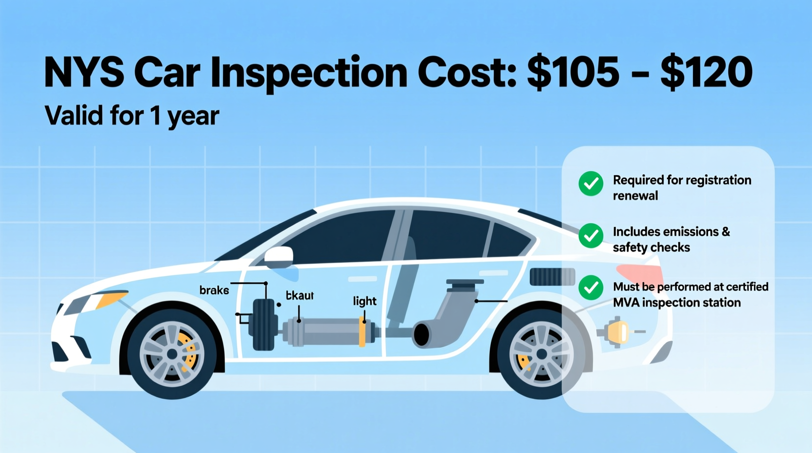 how much is a nys car inspection