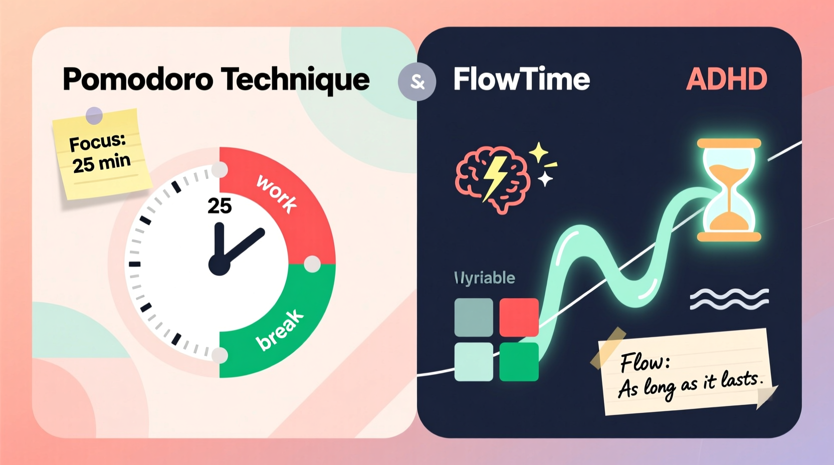 pomodoro technique vs flowtime which time management method works for adhd