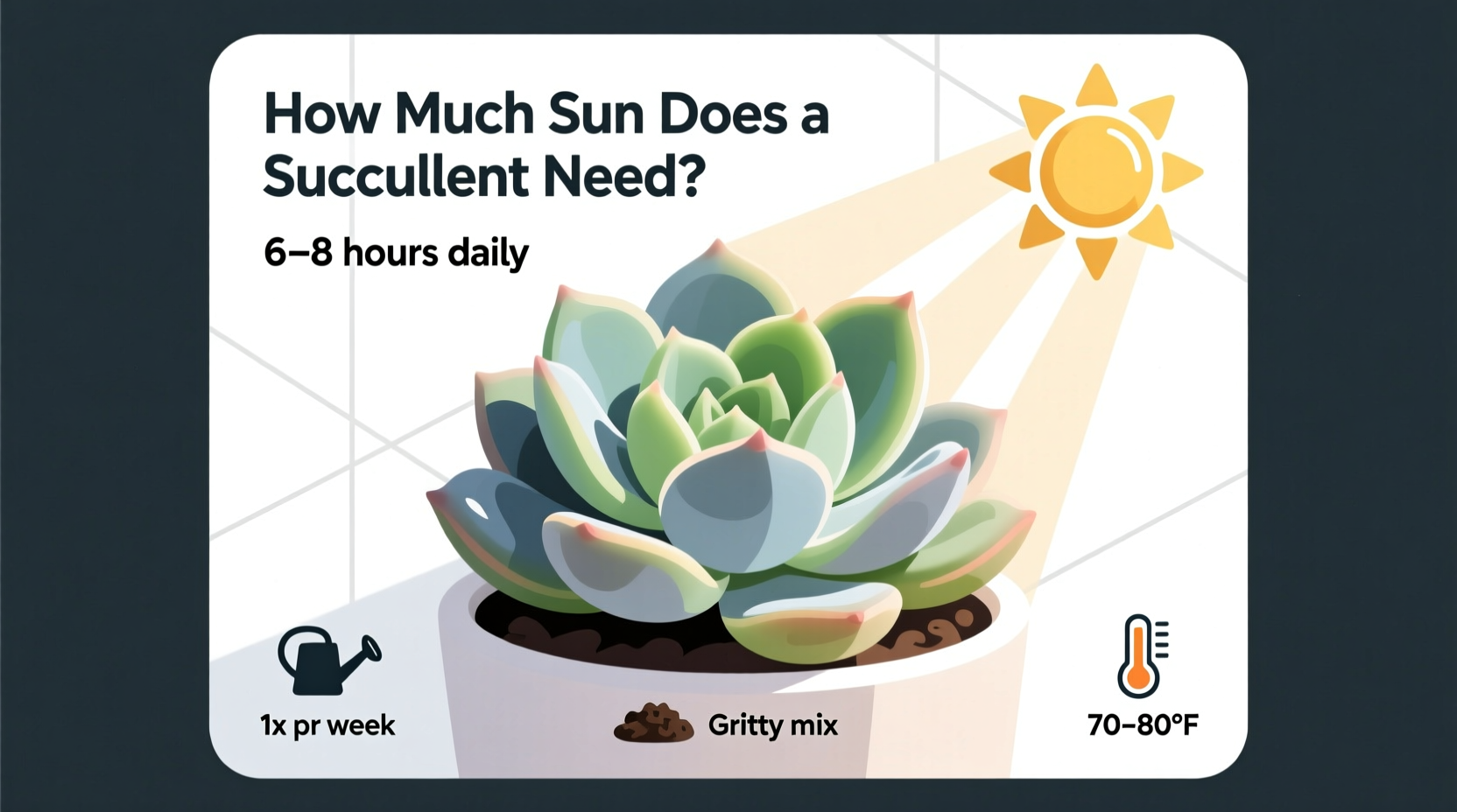 Succulent Light Guide: 6 Hours Daily | TheHomeSprouts