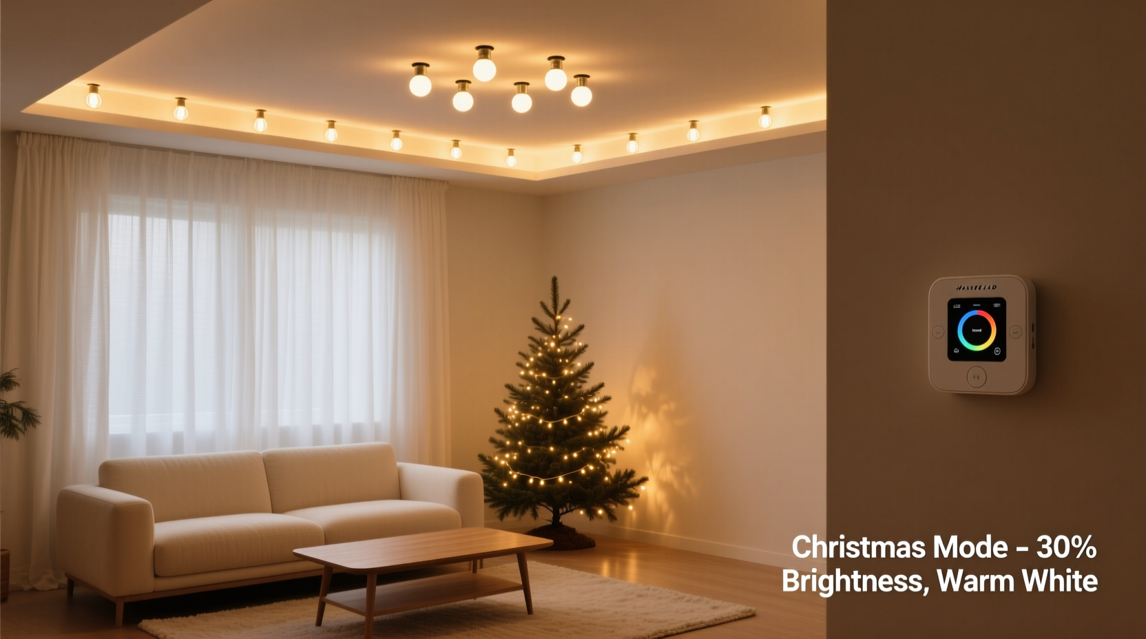 how to create a calming christmas lighting setup using dimmable smart bulbs